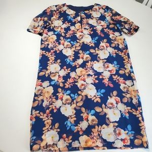 J crew floral midi dress short sleeve size 00